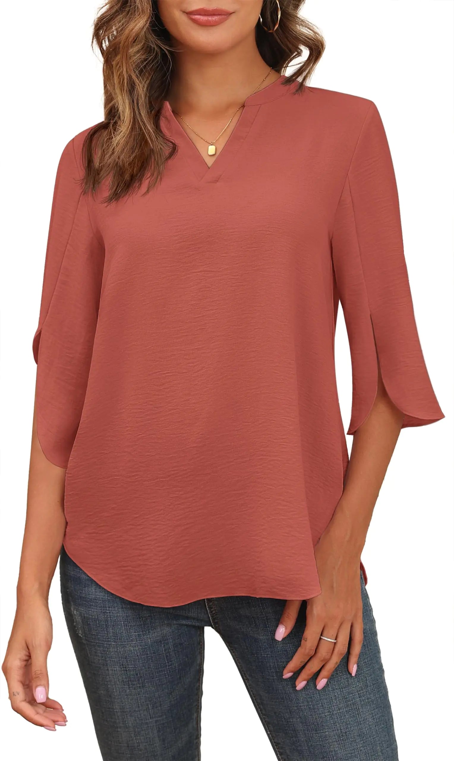 Summer Chiffon Blouse V-Neck