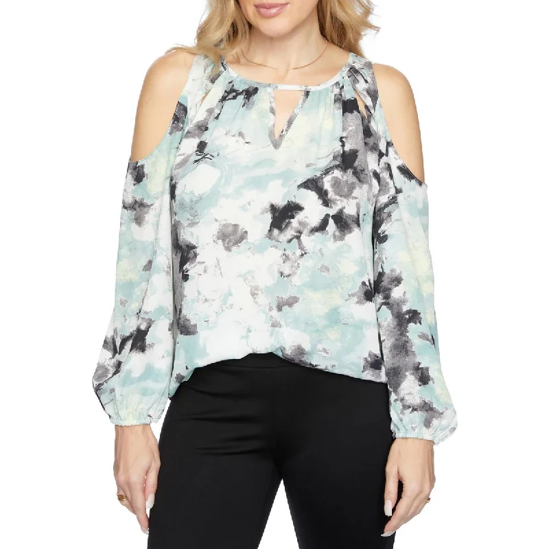 Cooper & Ella Womens Cold Shoulder Cut-Out Blouse