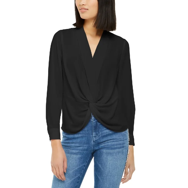 INC Womens Front-Twist V-Neck Blouse