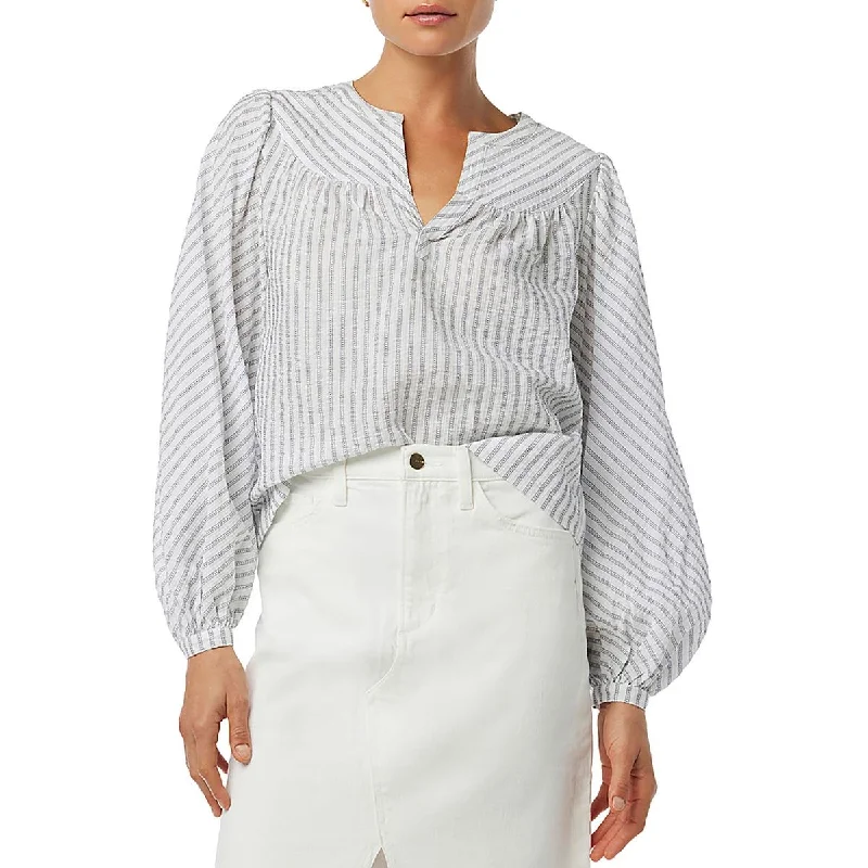 Joe's Womens Striped Button Blouse