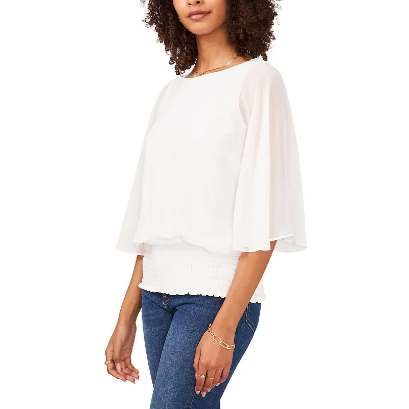 Sam and Jess Womens Drapey Cape Sleeve Blouse