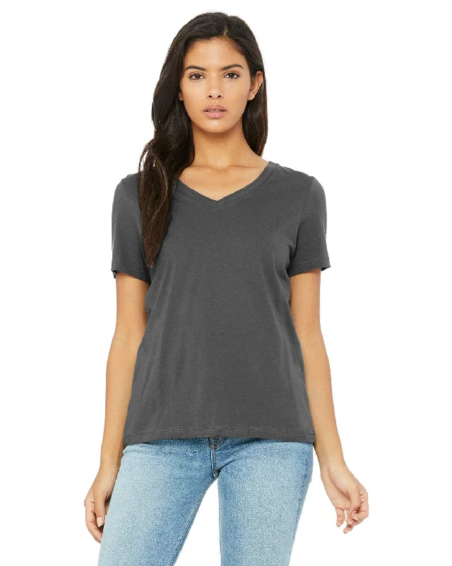 Bella+Canvas Ladies Missy V-Neck T-Shirt | Asphalt