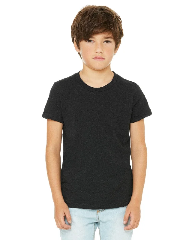 Bella+Canvas Youth Short Sleeve T-Shirt | Black Heather