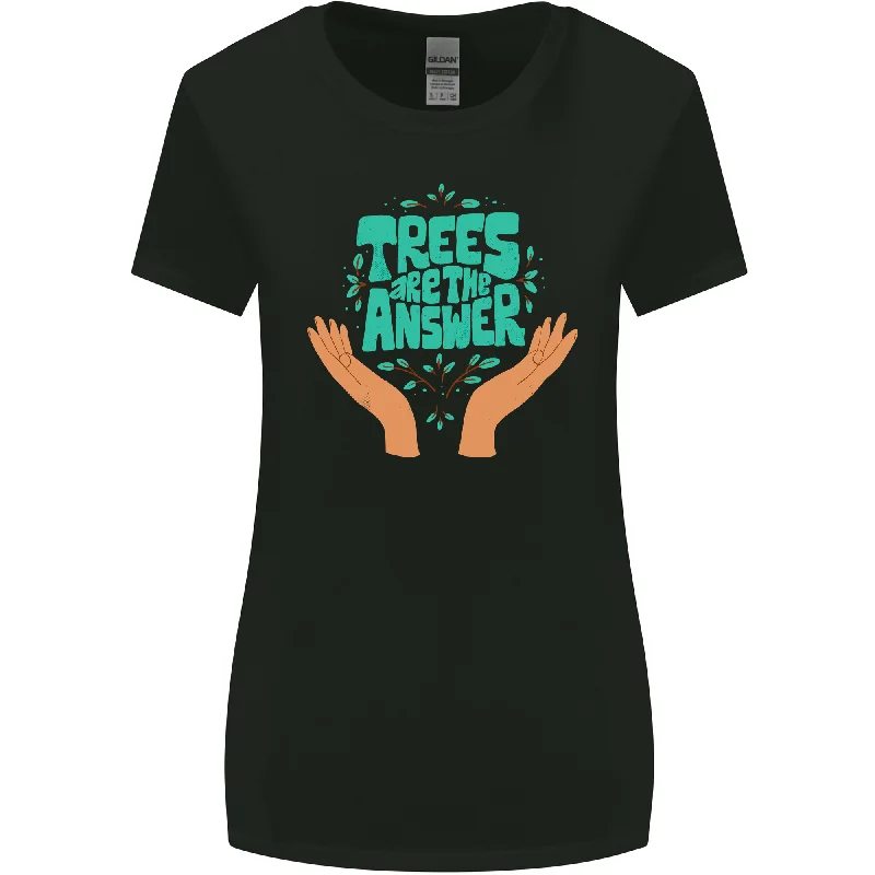 Climate Change Trees Are the Answer Womens Wider Cut T-Shirt