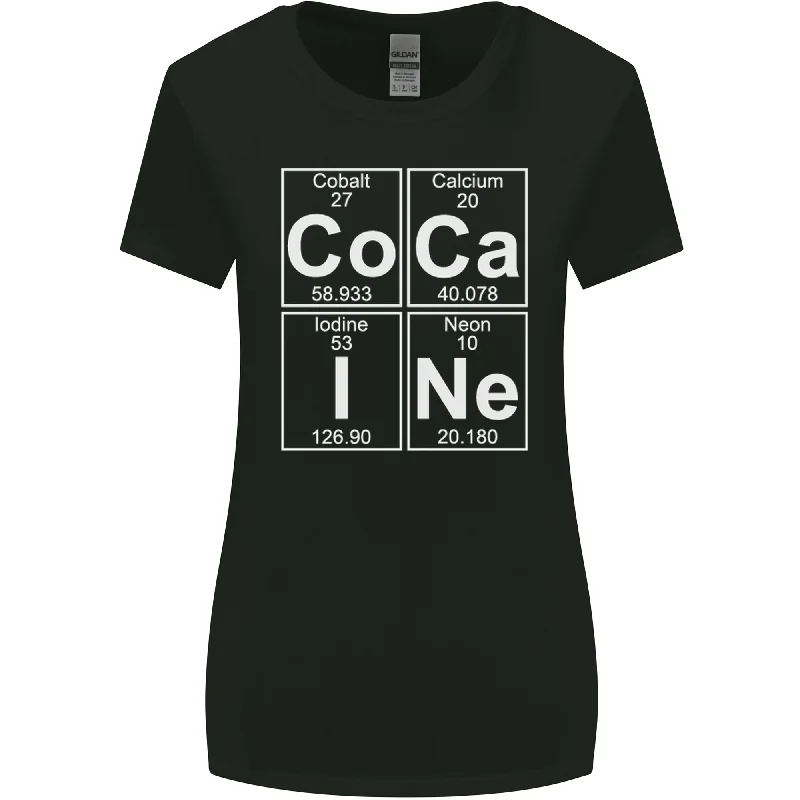 Cocaine Periodic Table Funny Drug Culture Womens Wider Cut T-Shirt