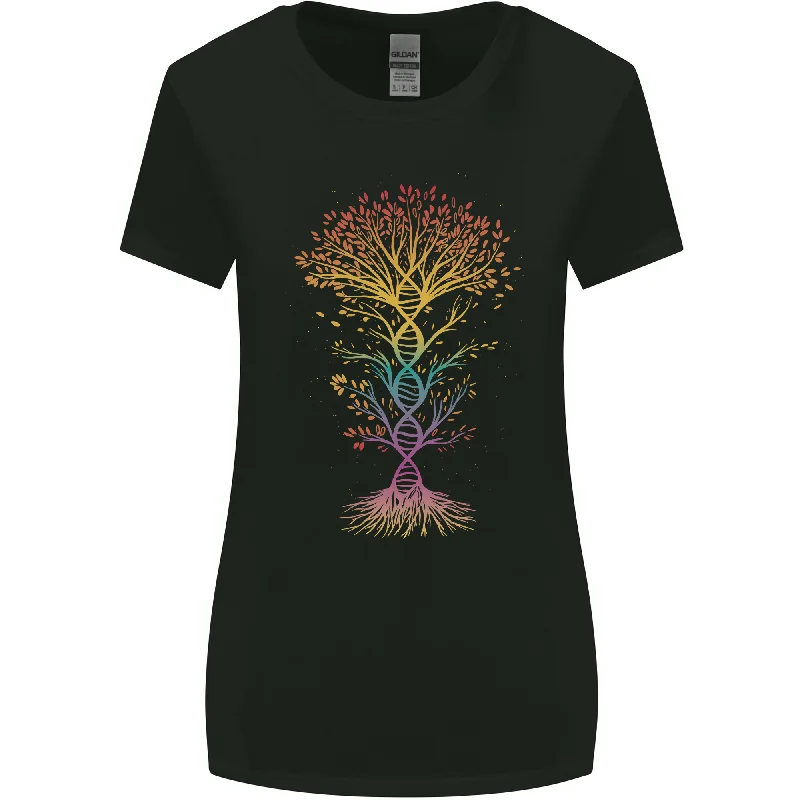 Colourful DNA Tree Biology Science Womens Wider Cut T-Shirt