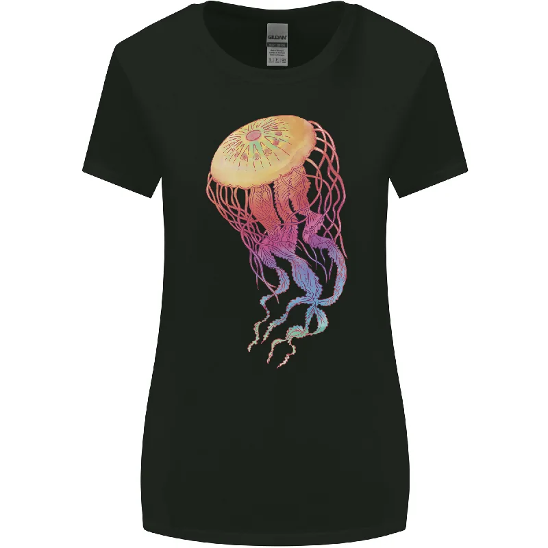 Colourful Jellyfish Ocean Life Womens Wider Cut T-Shirt