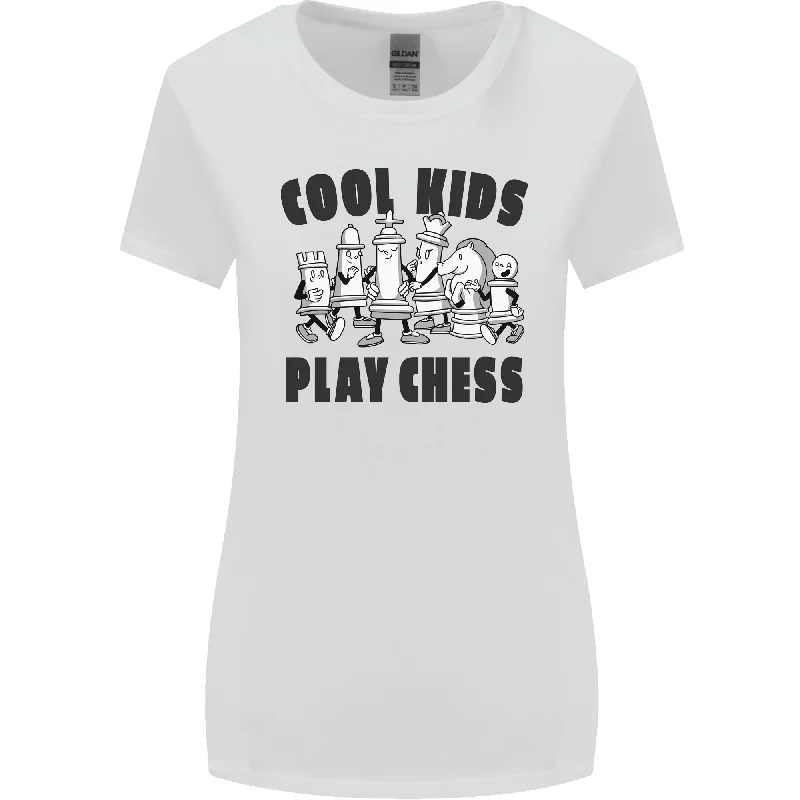 Cool Kids Play Chess Funny Game Player Womens Wider Cut T-Shirt