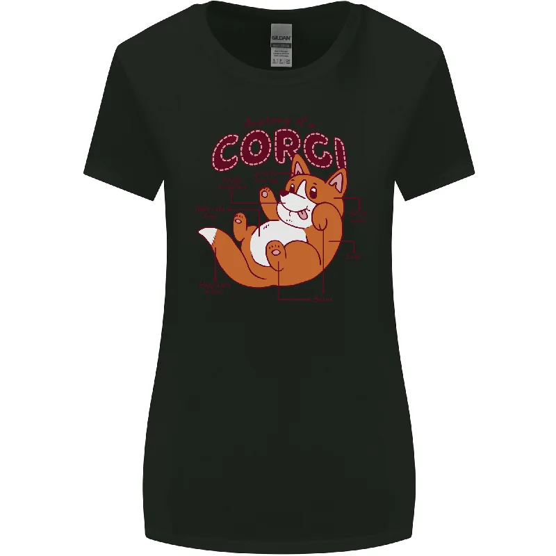 Corgi Anatomy Dog Womens Wider Cut T-Shirt