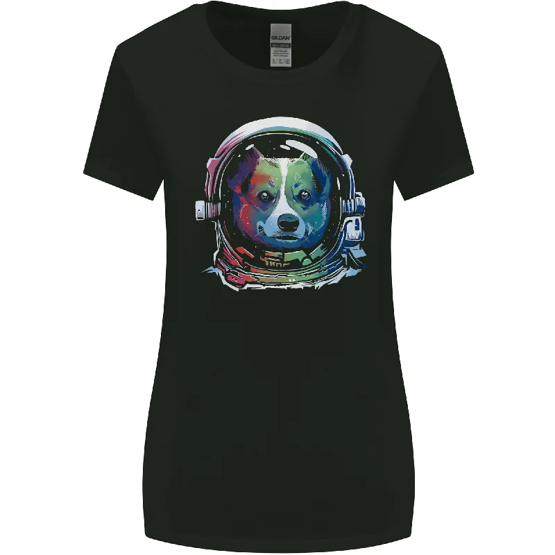 Corgi Astronaut Dog Womens Wider Cut T-Shirt