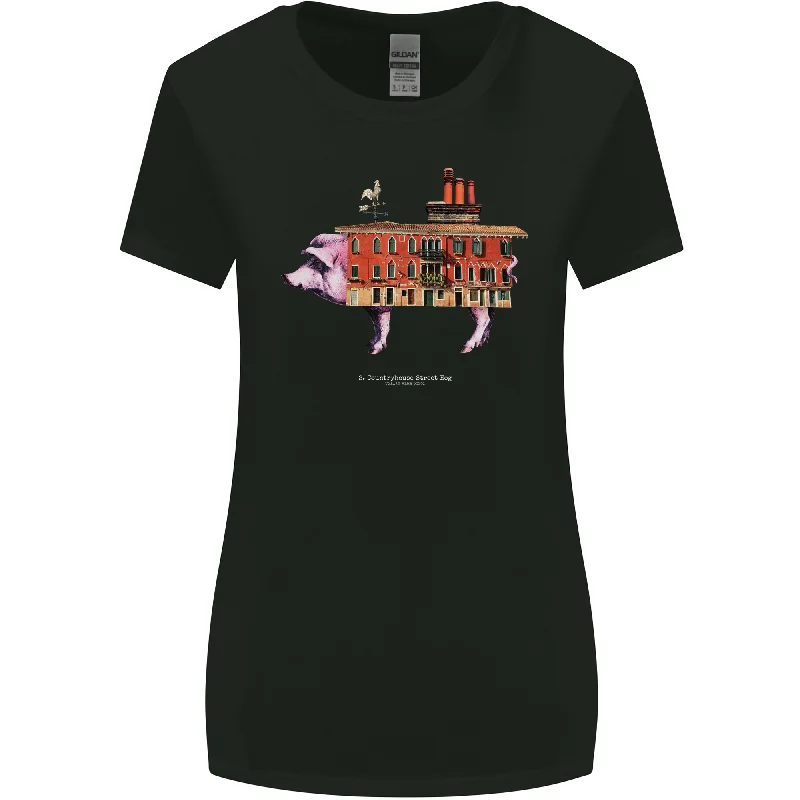 Country House Street Pig Womens Wider Cut T-Shirt