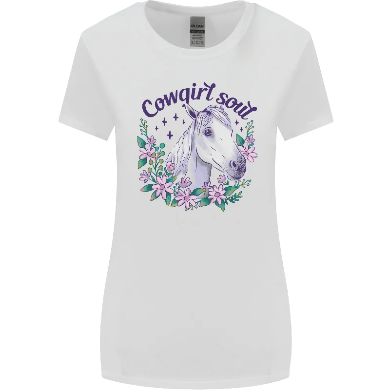 Cowgirl Soul Equestrian Horse Womens Wider Cut T-Shirt