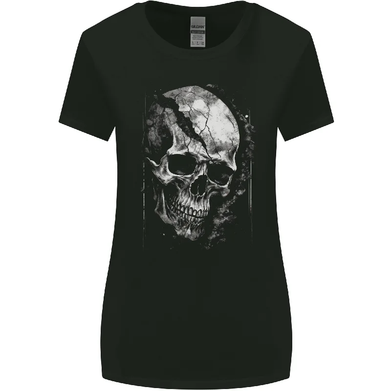 Cracked Skull Womens Wider Cut T-Shirt