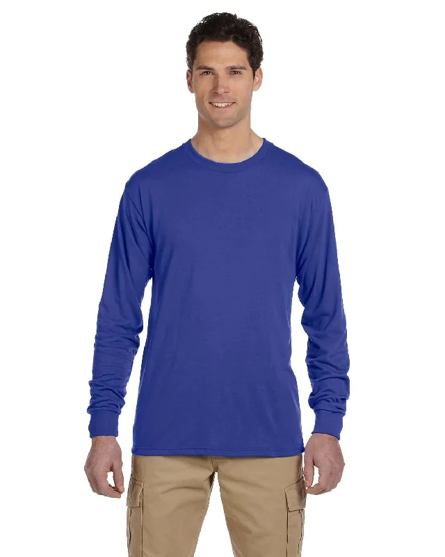 Jerzees 100% Polyester Long Sleeve T-Shirt | Royal