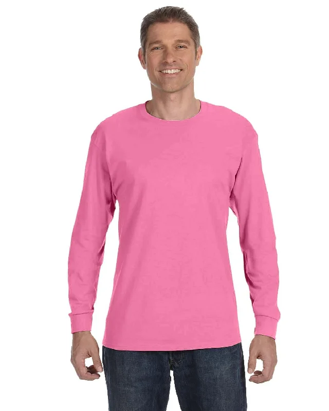 Jerzees DRI-POWER ACTIVE Long Sleeve T-Shirt | Neon Pink