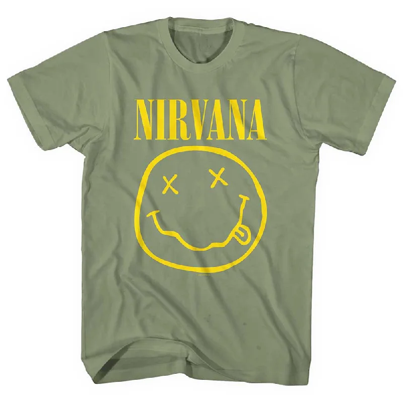 Nirvana | Official Band T-Shirt | Yellow Happy Face