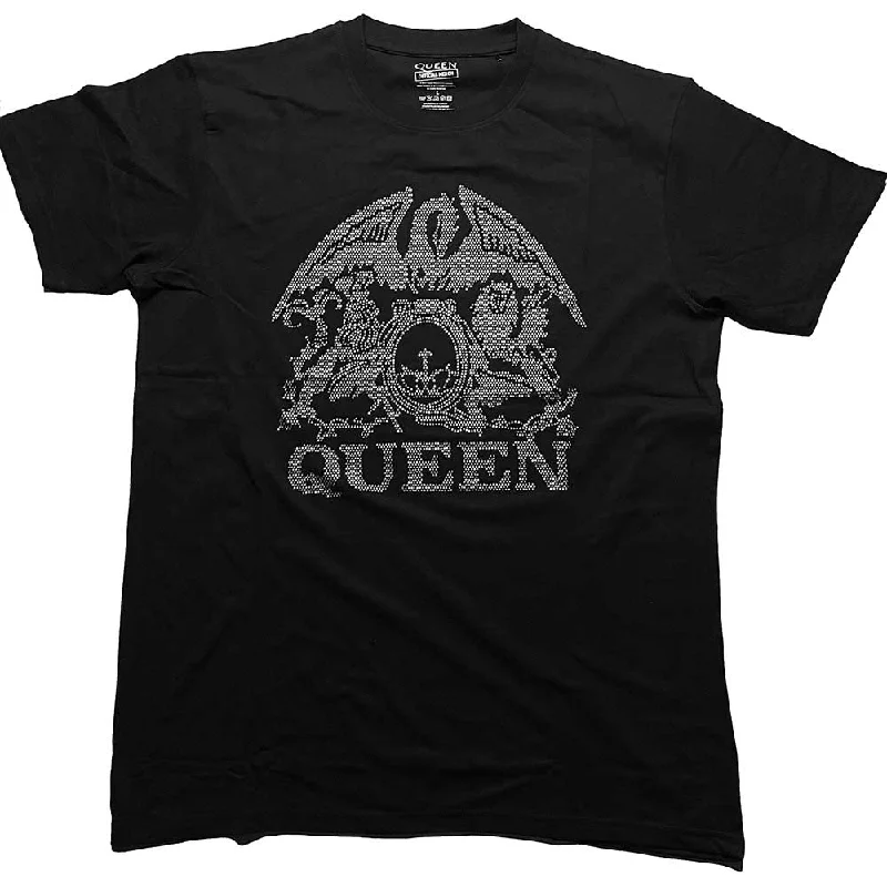 Queen | Official Band T-Shirt | Crest (Diamante)