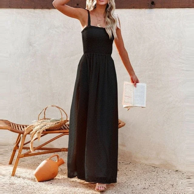 Boho Sleeveless Summer Maxi Dress