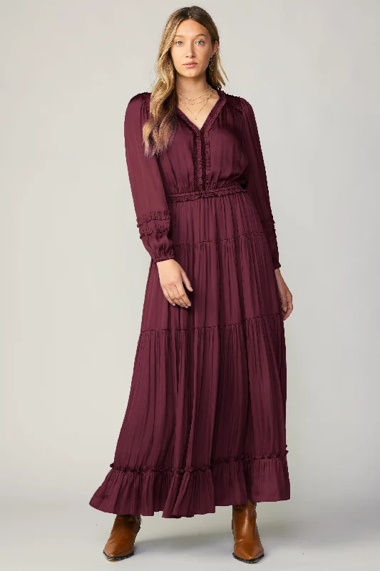 Ruffle Trim Maxi Dress