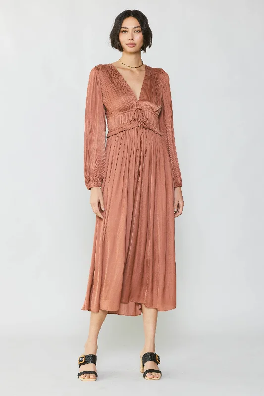 Sidonie Pleated Maxi Dress