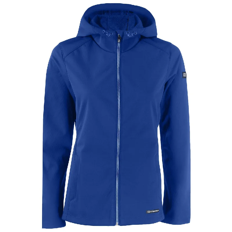 Cutter & Buck Women's Tour Blue Evoke Eco Softshell Recycled Full Zip Jacket