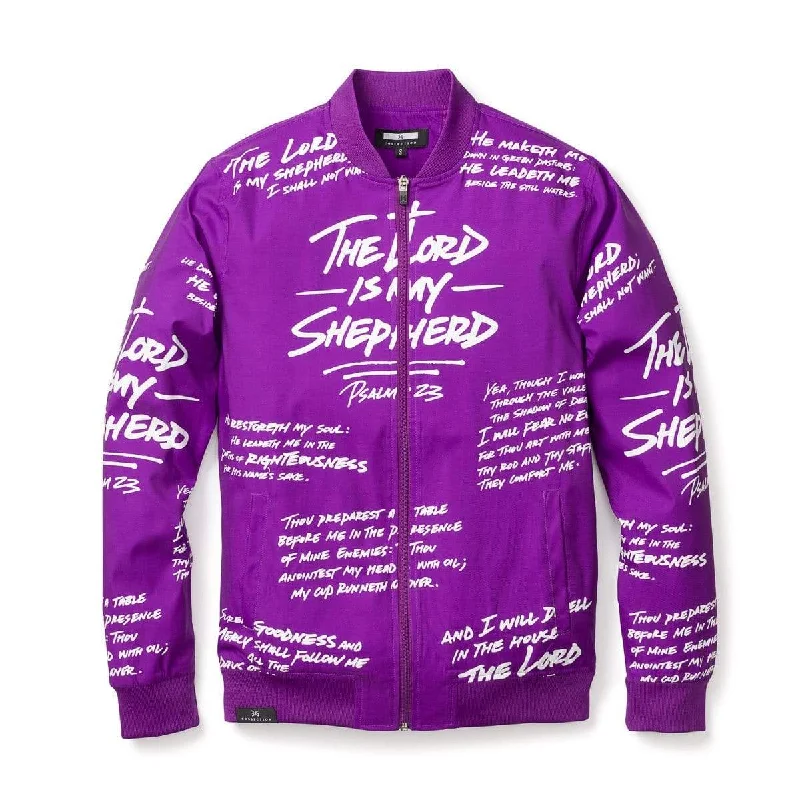 Psalm 23 Bomber Jacket - Purple