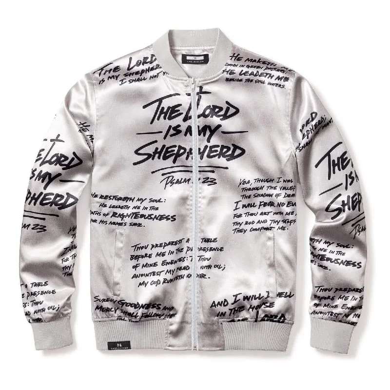 Psalm 23 Bomber Jacket - Platinum