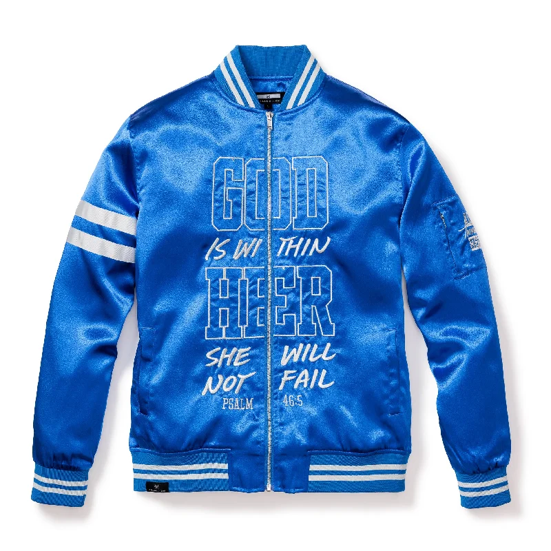 WITHIN HER - WOMEN'S BOMBER JACKET - ROYAL BLUE (Limited Edition)