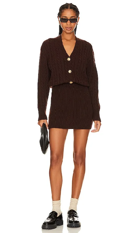 BEVERLY HILLS x REVOLVE Cable Mini Dress in Brown