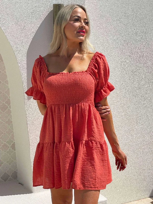 MANGO MINI DRESS -ORANGE