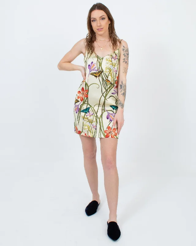 Reversible Silk Slip Mini Dress