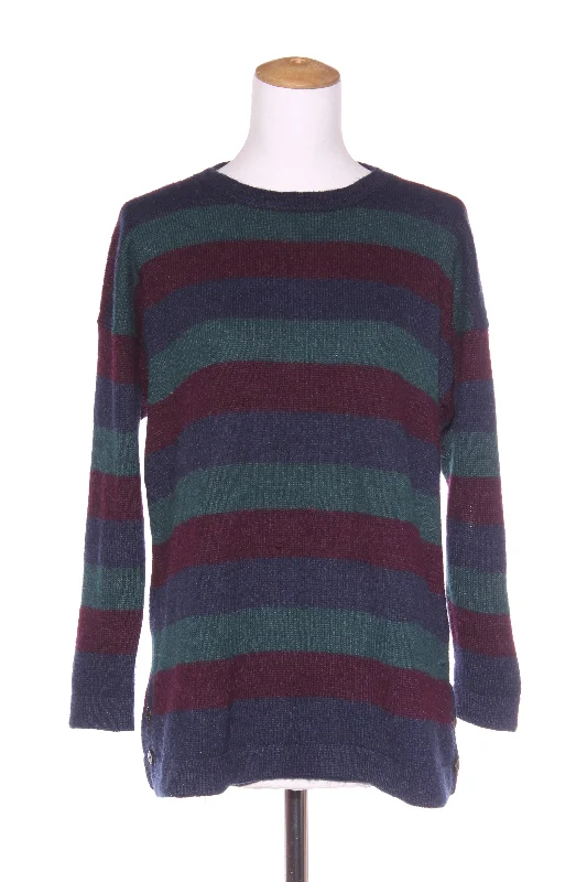 ADOBE KNITS (NZ) Soft alpaca stripe knit jumper! 12-14