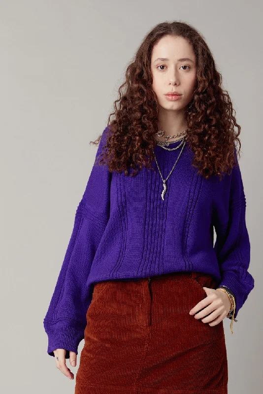 ANYA Fine Merino Wool Jumper - Ultraviolet