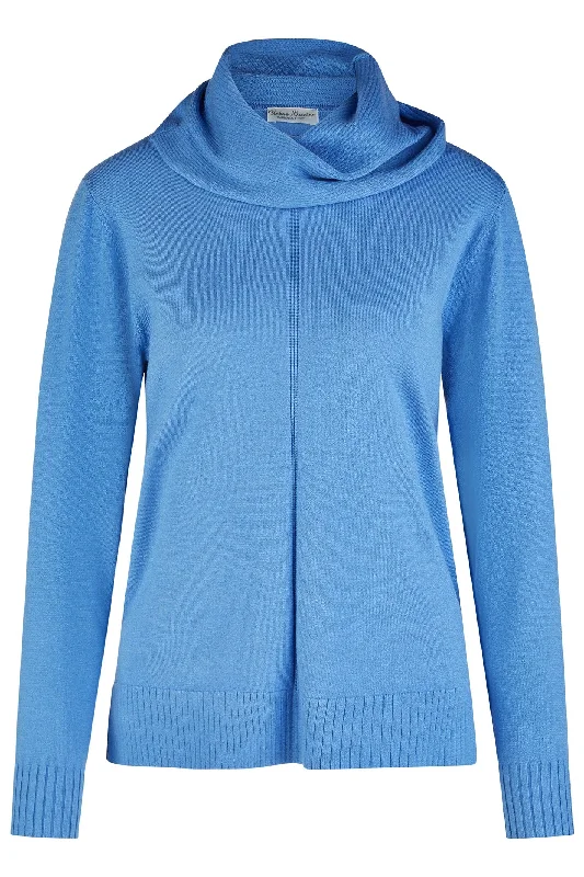 Barbara Lebek Cowl Neck Jumper Azzurro Blue 26020042