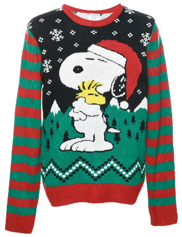 Black Christmas Snoopy Jumper - L