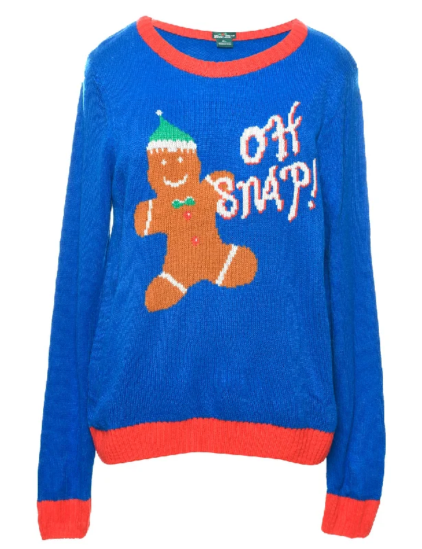 Blue Christmas Jumper - XL