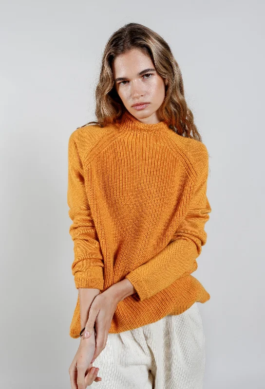 KATTY - Fine Merino Wool Jumper Mustard