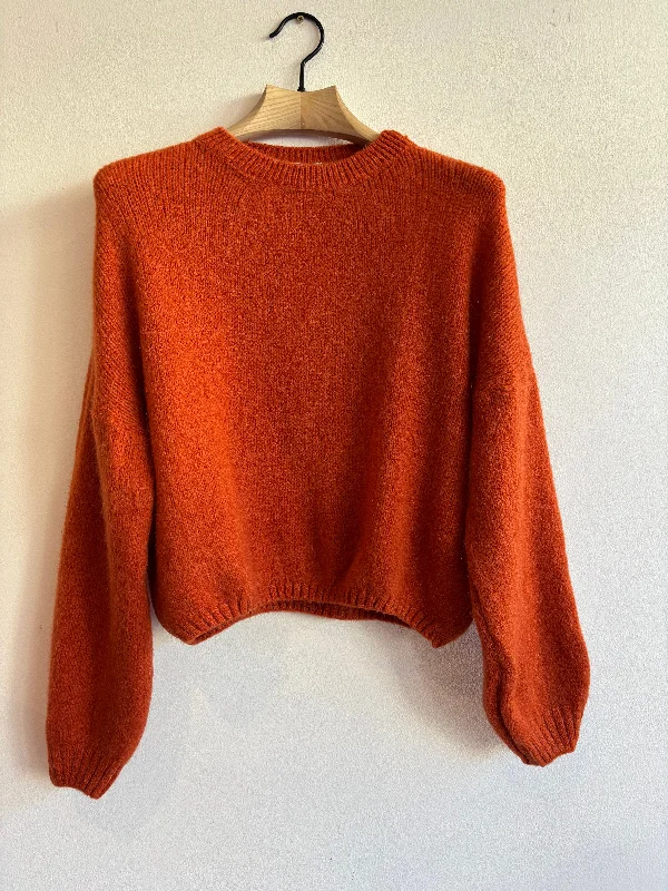 Rust Mohair Balloon Sleeve Jumper