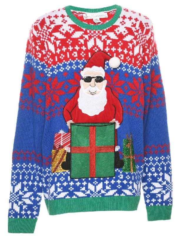 Santa Claus Christmas Jumper - L