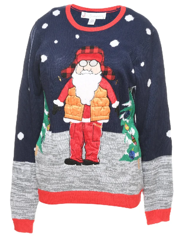 Santa Claus Christmas Jumper - M