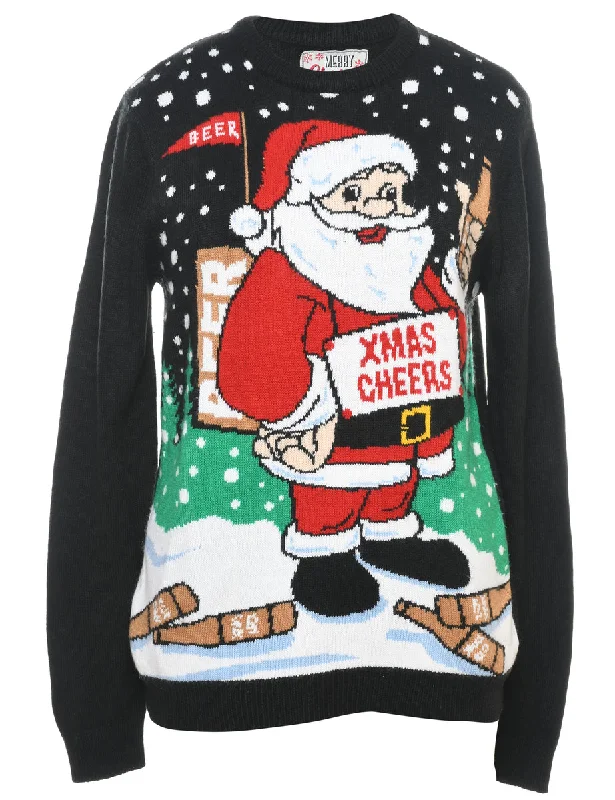 Santa Claus Christmas Jumper - M