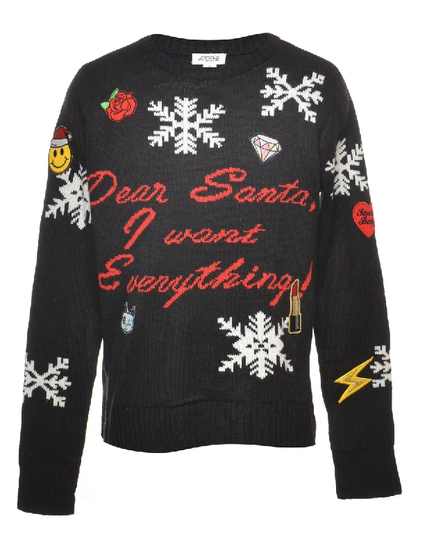 Snowfall Design Christmas Jumper - M