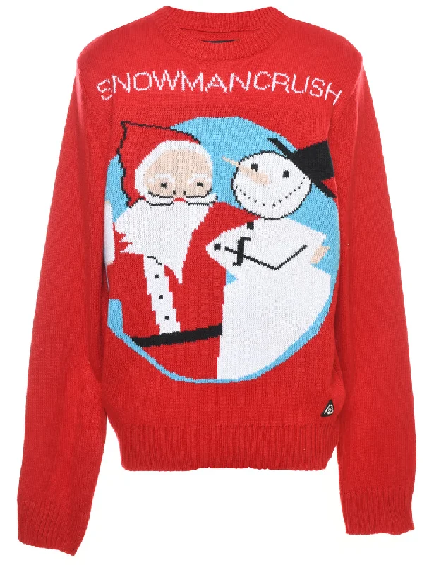 Snowman Christmas Jumper - L