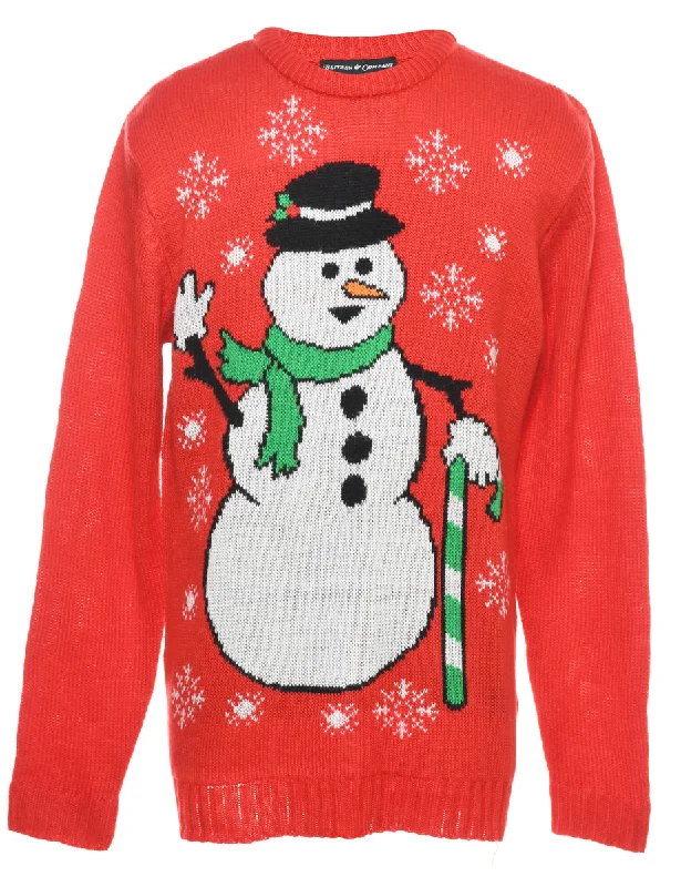 Snowman Christmas Jumper - M