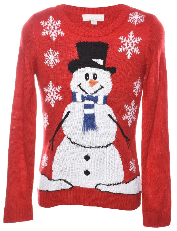 Snowman Christmas Jumper - M