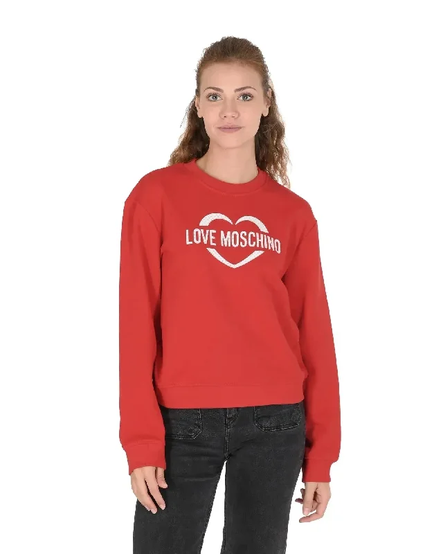 Love Moschino Cotton Sweatshirt with Inlay Detail - 38 EU