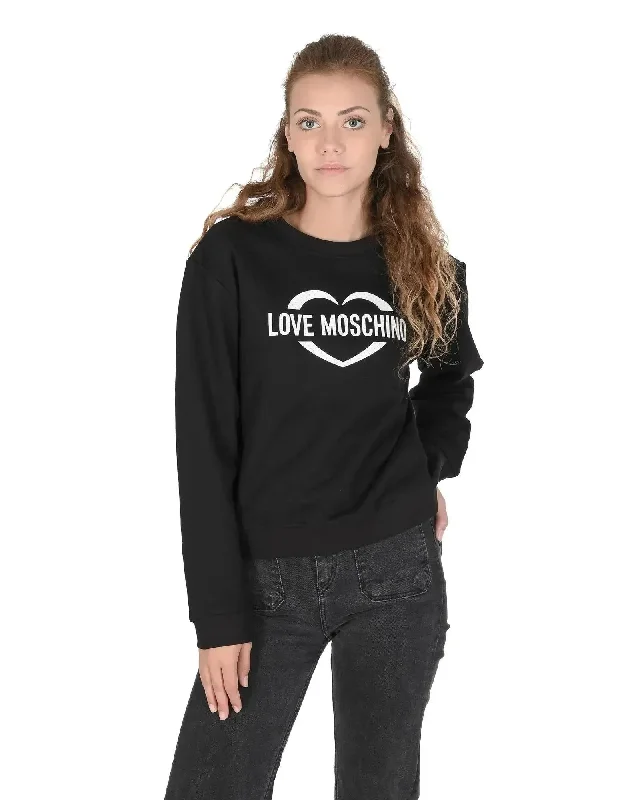 Love Moschino Cotton Sweatshirt with Inlay - 40 EU