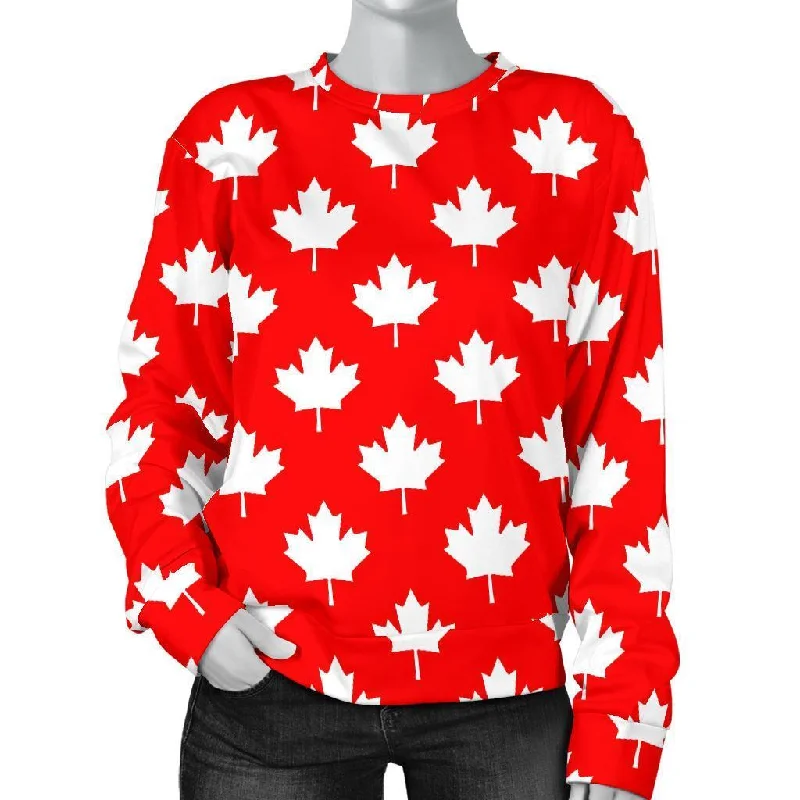 Pattern Print Canada Love Women's Sweatshirt