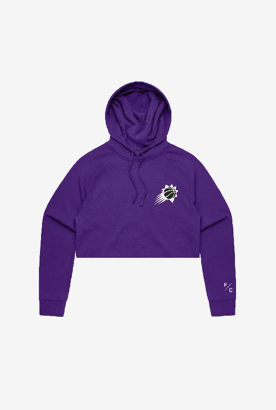 Phoenix Suns Logo Cropped Hoodie - Purple