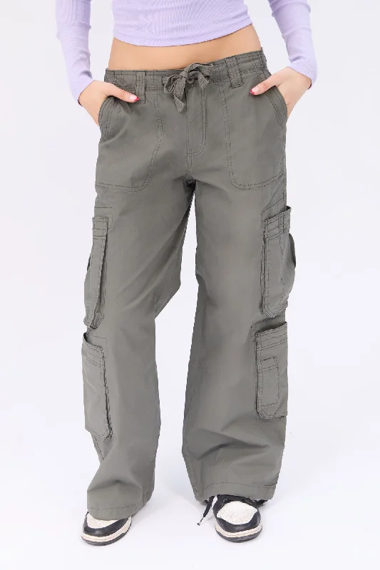 Super High Rise Wide Leg Cargo Pants